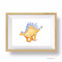 Thumbnail for Orange Stegosaurus Print