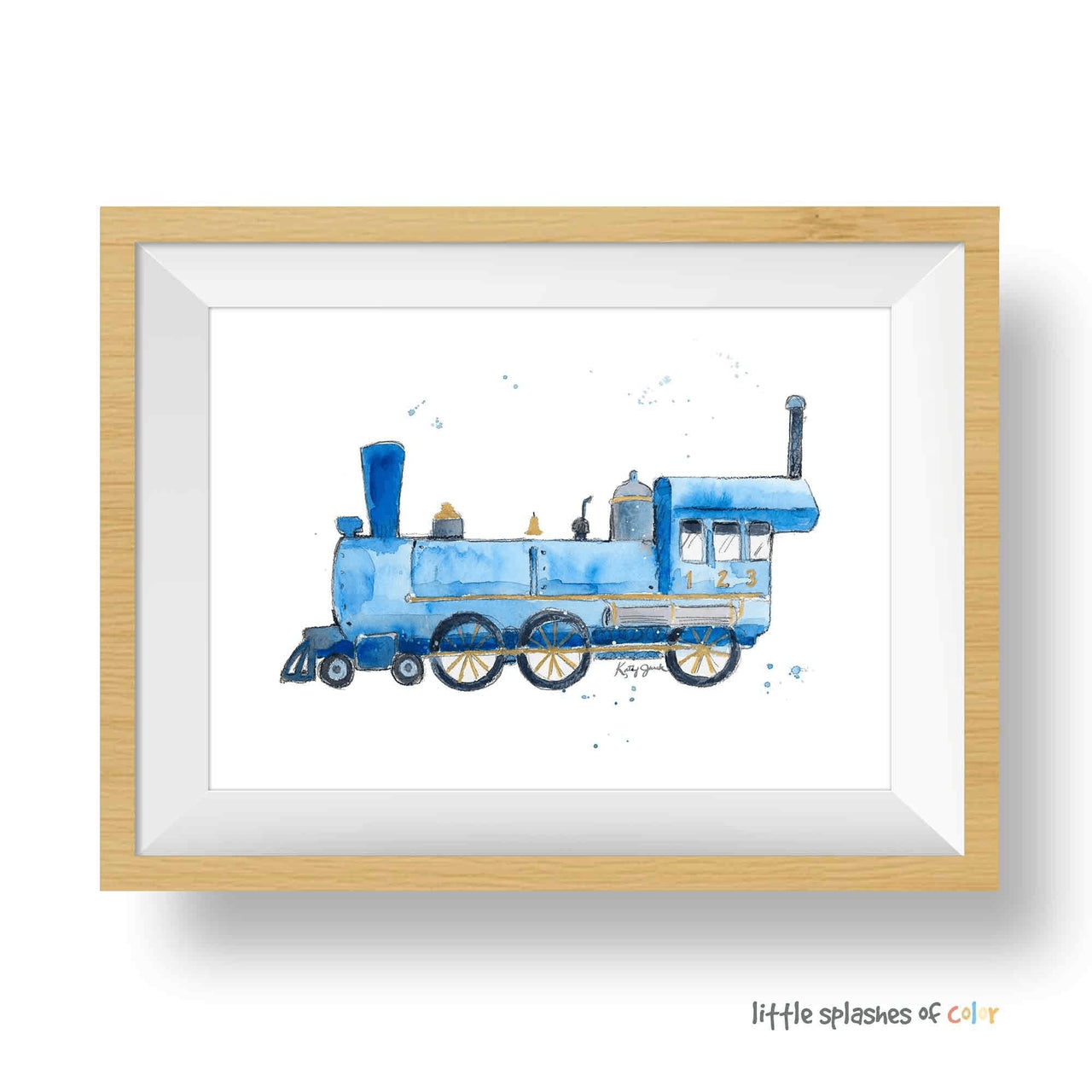 Nursery Train Print Steam Engine Art Train Printable Train 