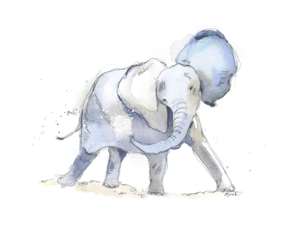 nursery elephant wall art