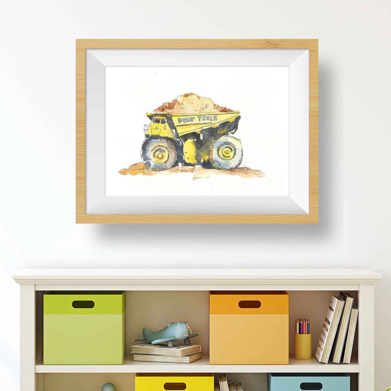 Yellow Dump Truck Print #1