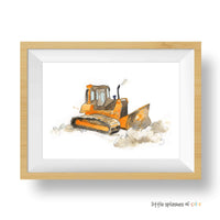 Thumbnail for Orange Bulldozer Print #1