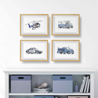 Thumbnail for rescue vehicles wall decor for boys
