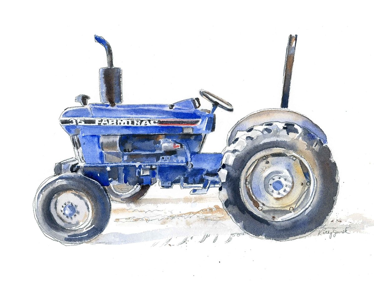 Blue Tractor Print #4