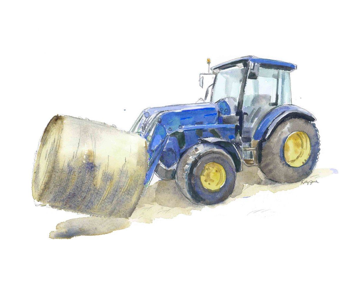 Blue Tractor Print #5