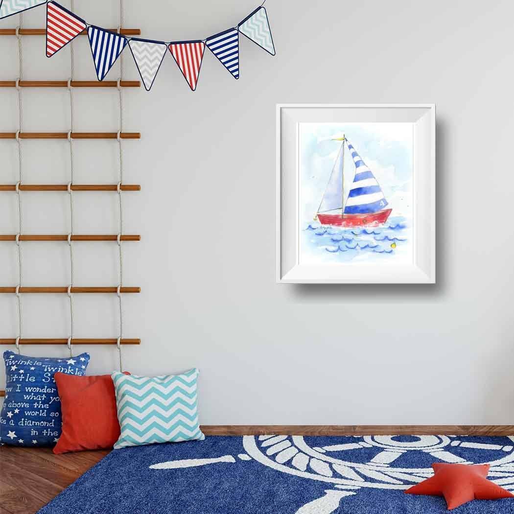 Blue Sailboat Print (download)