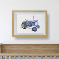 Thumbnail for Blue Tractor Print #2