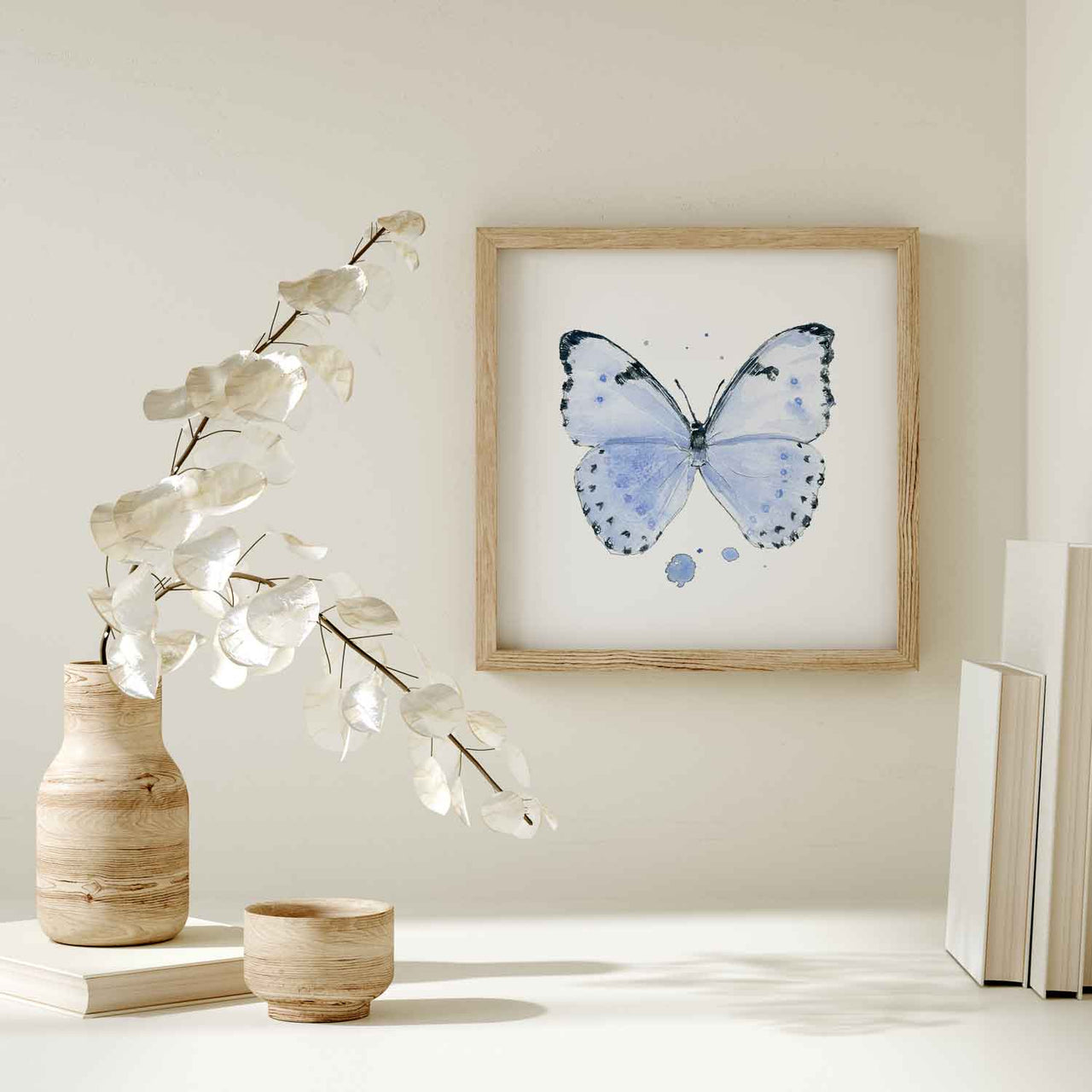 Ella's Butterflies - Blue Butterfly Print #1 (download)