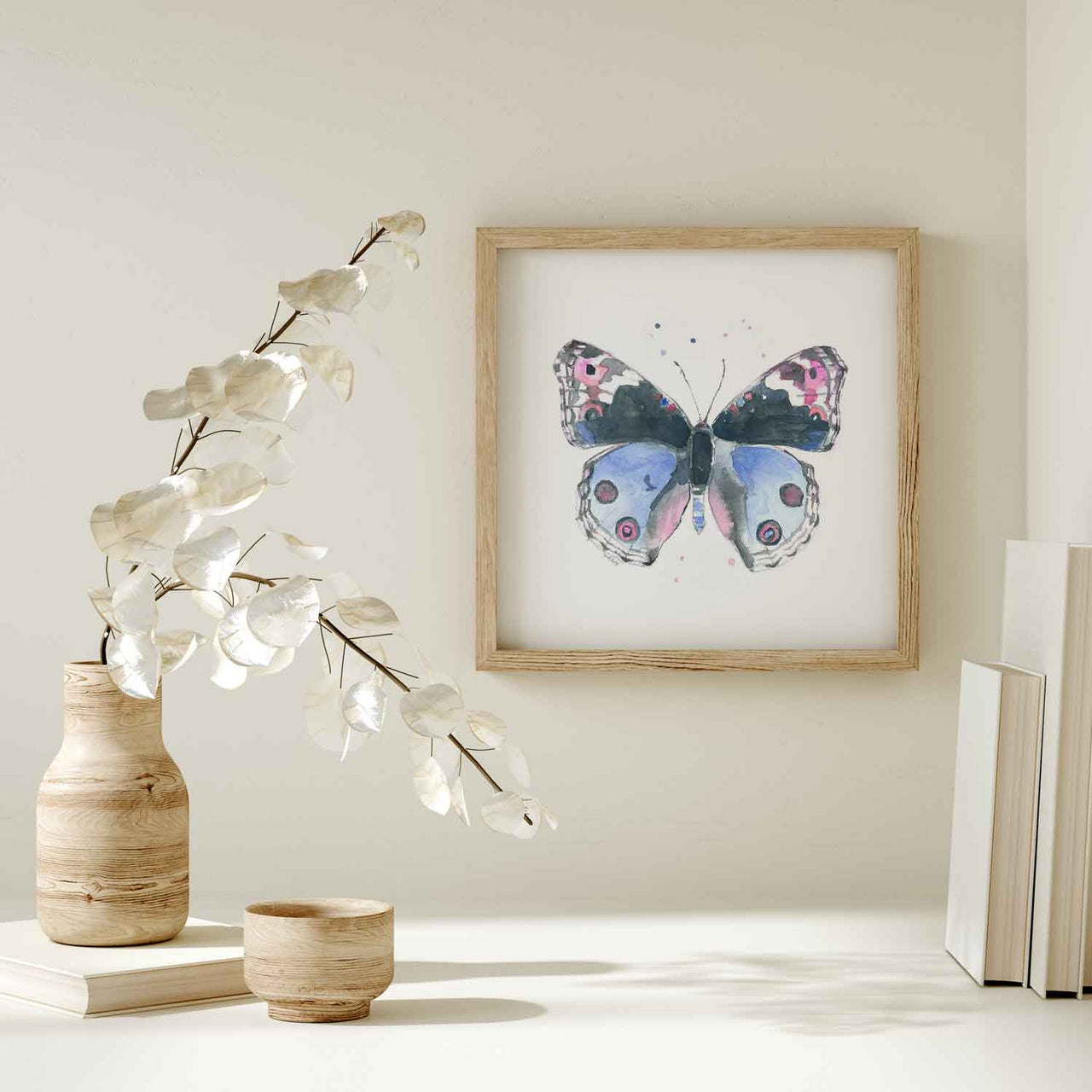 Ella's Butterflies - Blue Butterfly Print #3 (download)