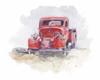 Thumbnail for Red Pickup Truck Print #3