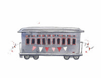 Thumbnail for Red Railcar Train Print (download)