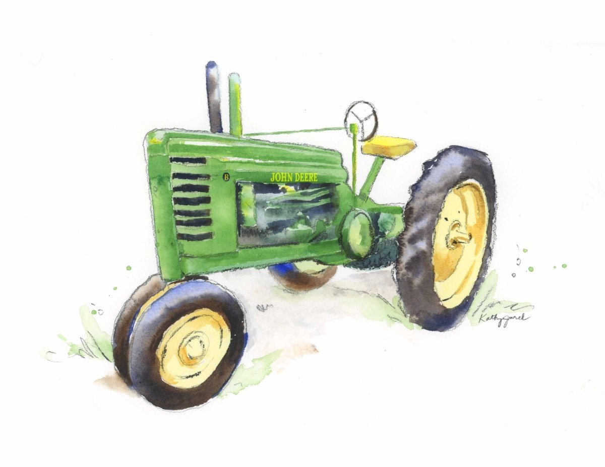 Green Tractor Print #4