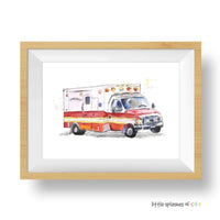 Thumbnail for Custom Listing for Nicole S. Ambulance Print (download)