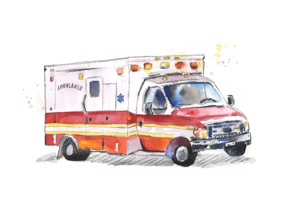 Custom Listing for Nicole S. Ambulance Print (download)