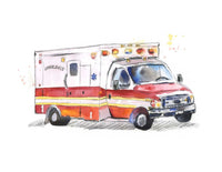 Thumbnail for Custom Listing for Nicole S. Ambulance Print (download)