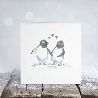 Thumbnail for penguin love card for anniversary or birthday