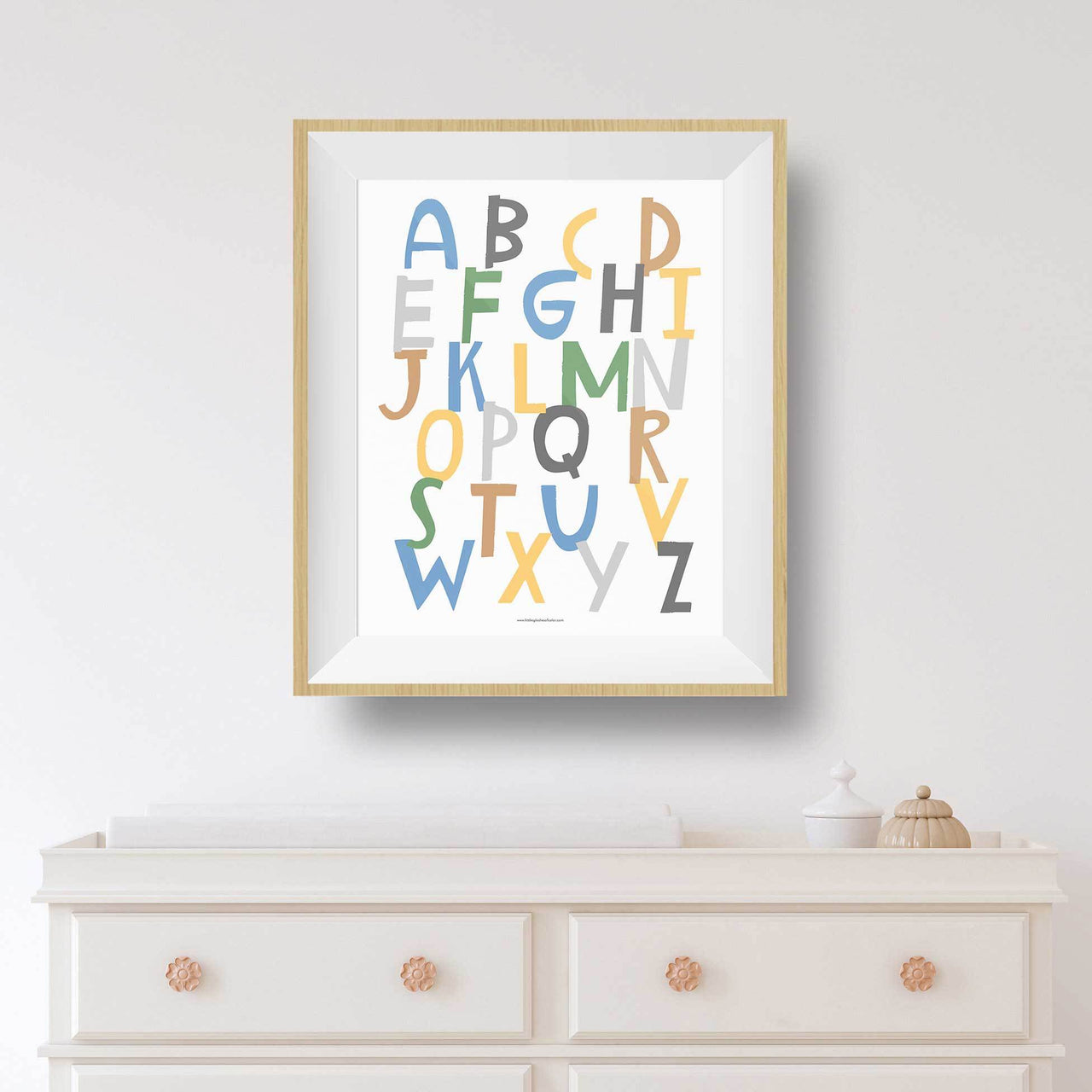 alphabet print for boys nursery