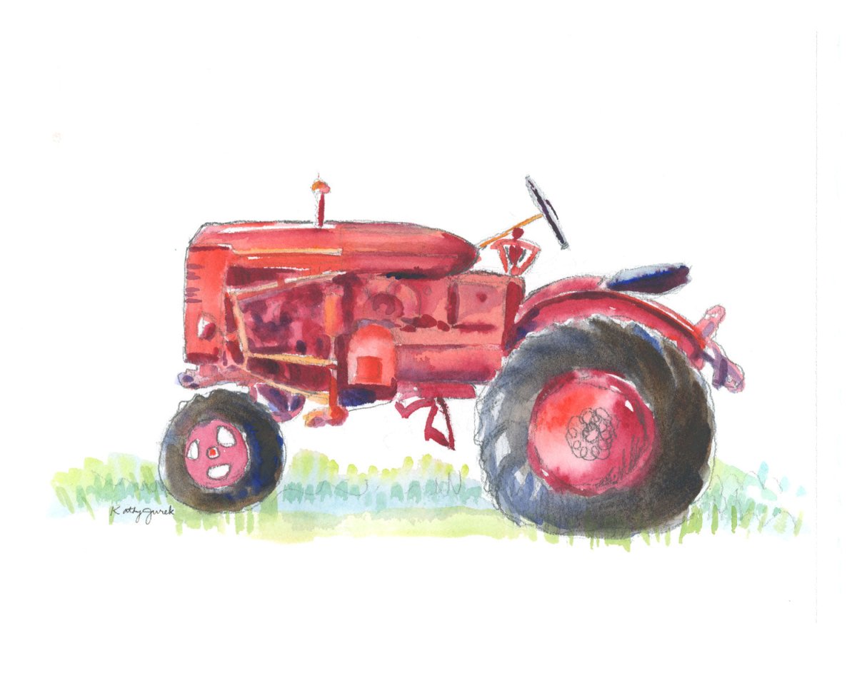 Red Tractor #1 Print (download)