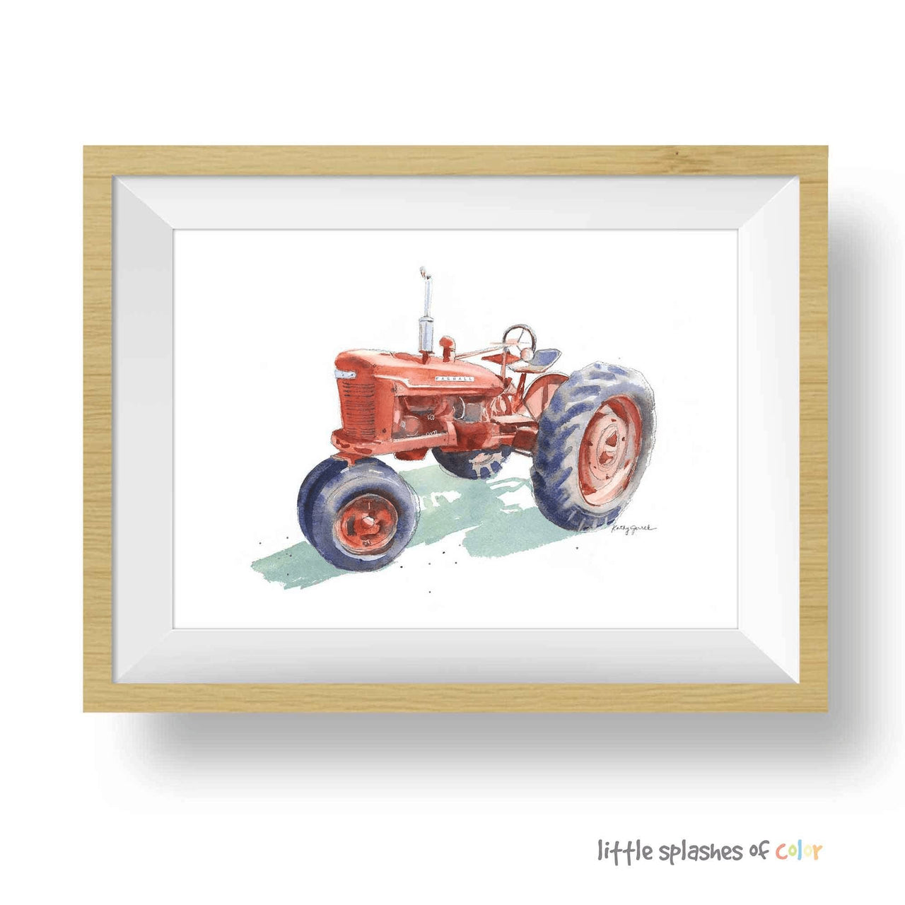 Farmall tractor wall art