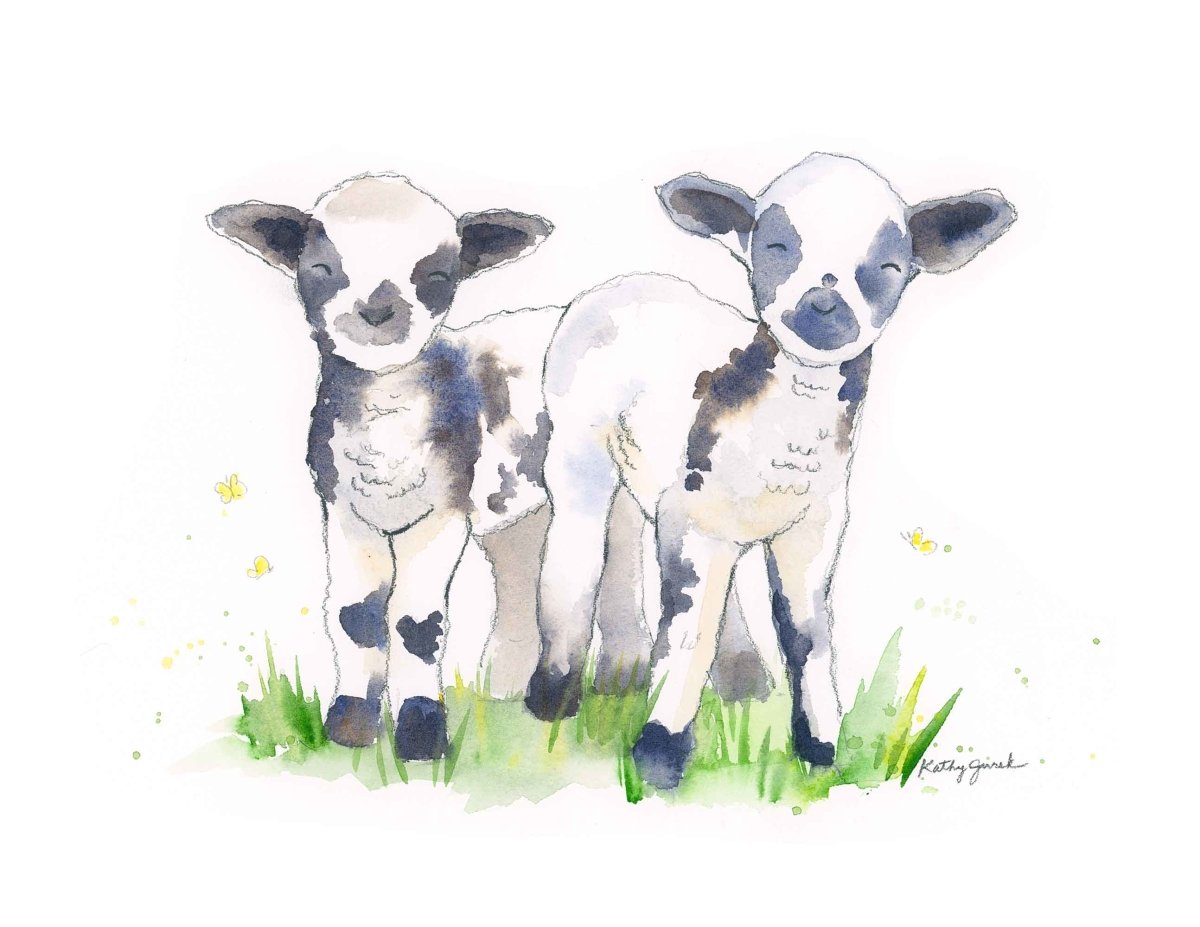Two Lambs Print