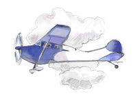 Thumbnail for Navy Blue Airplane Print
