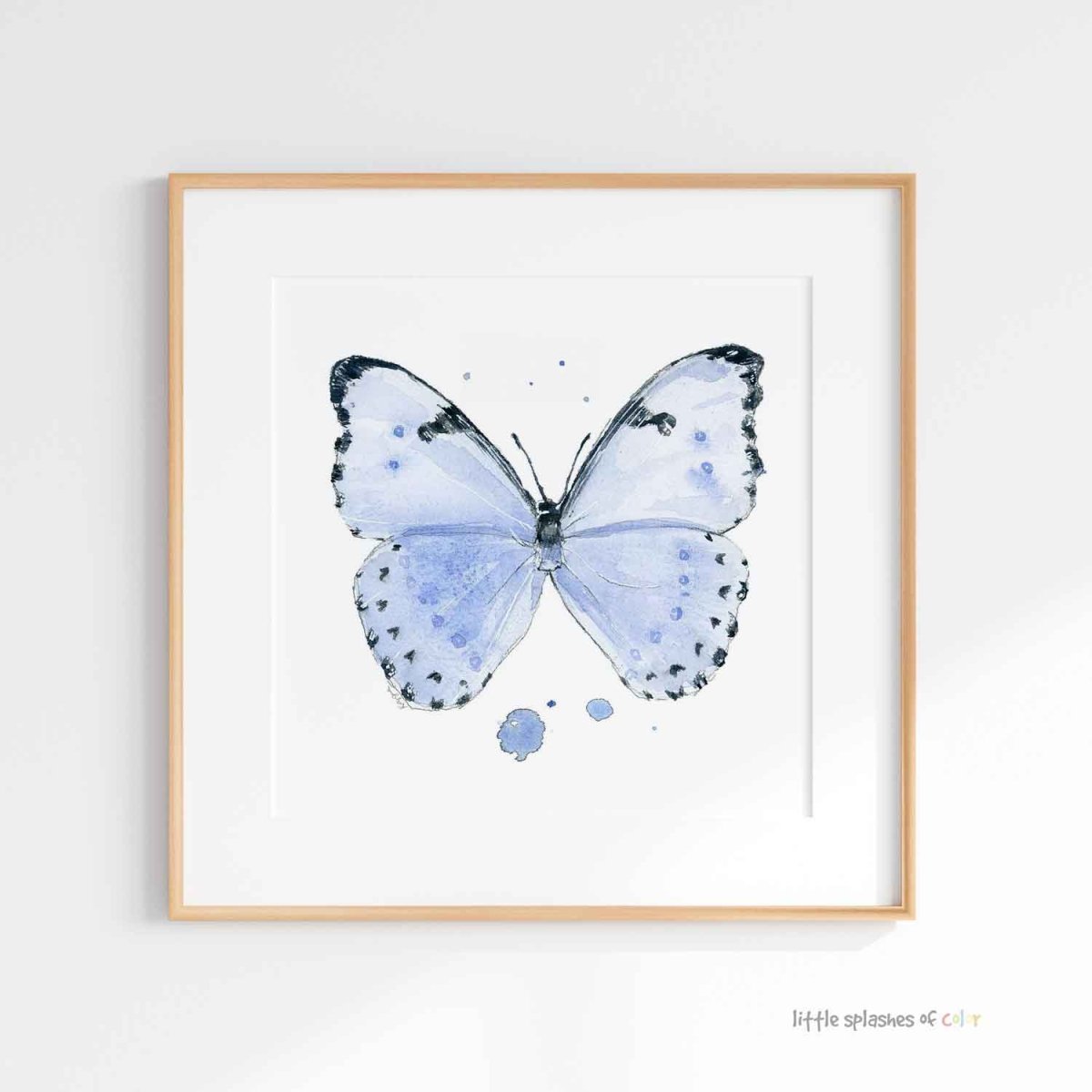 Ella's Butterflies - Blue Butterfly Print (#1) 5x7 in.