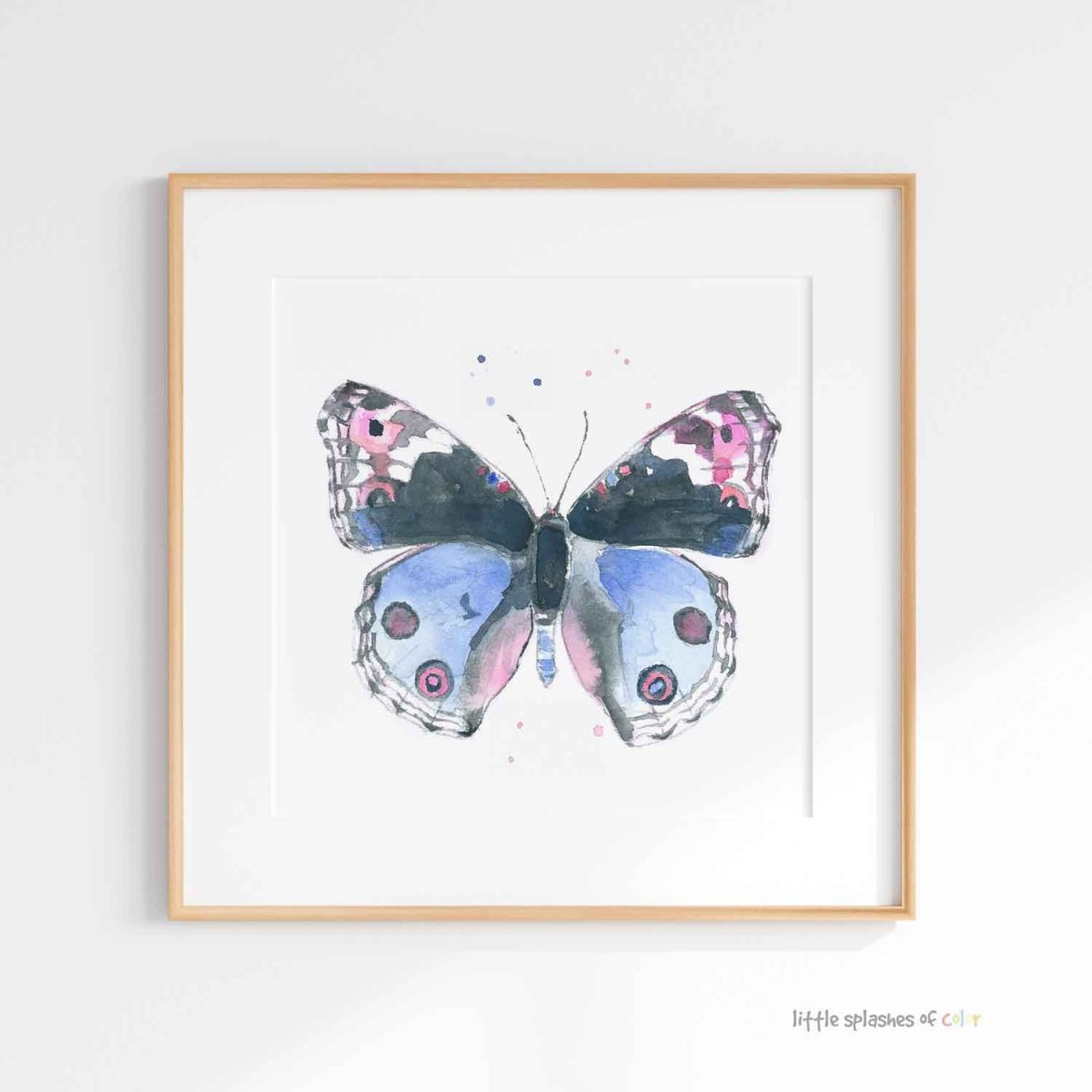 Ella's Butterflies - Blue Butterfly Print #3