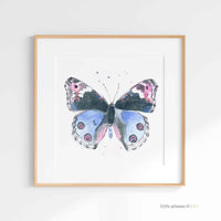 Thumbnail for Ella's Butterflies - Blue Butterfly Print #3