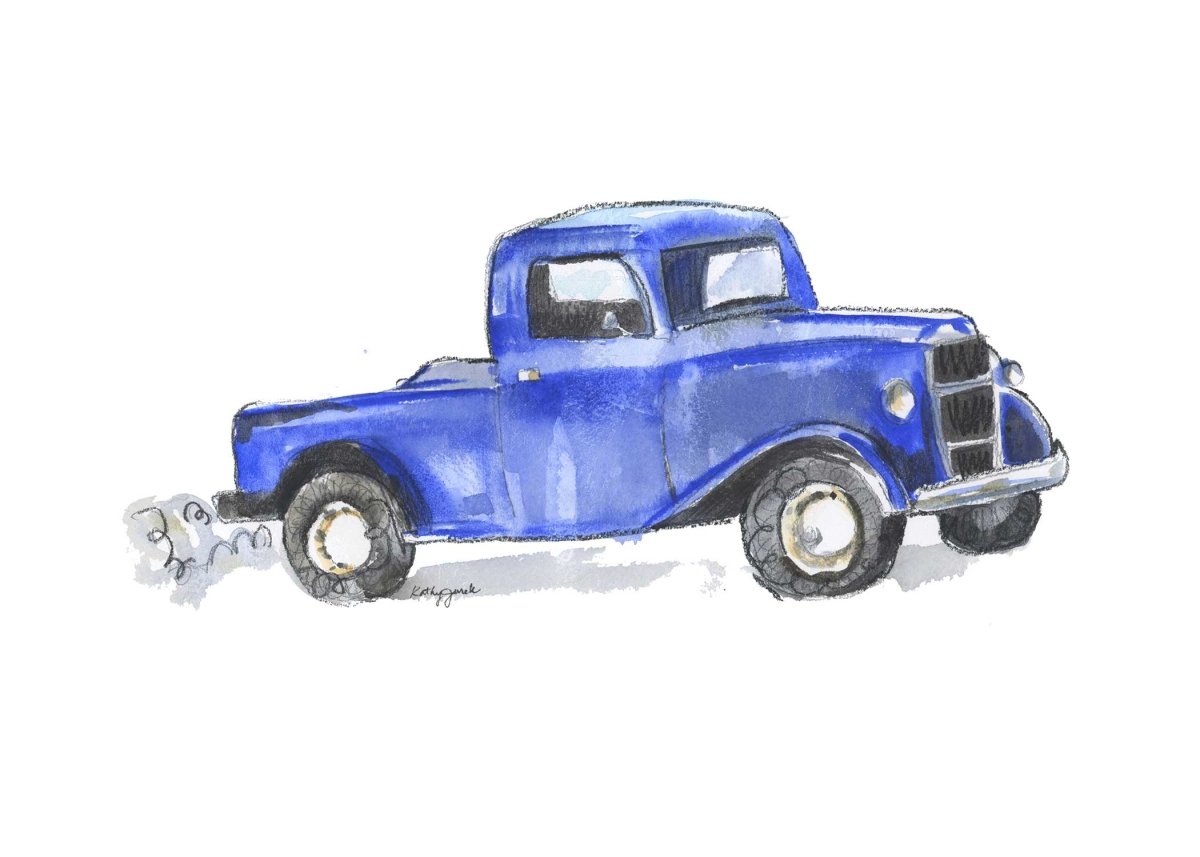 Little Blue Truck Print