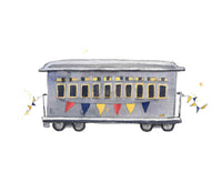 Thumbnail for Red, Yellow and Blue Rail Car Print (download)
