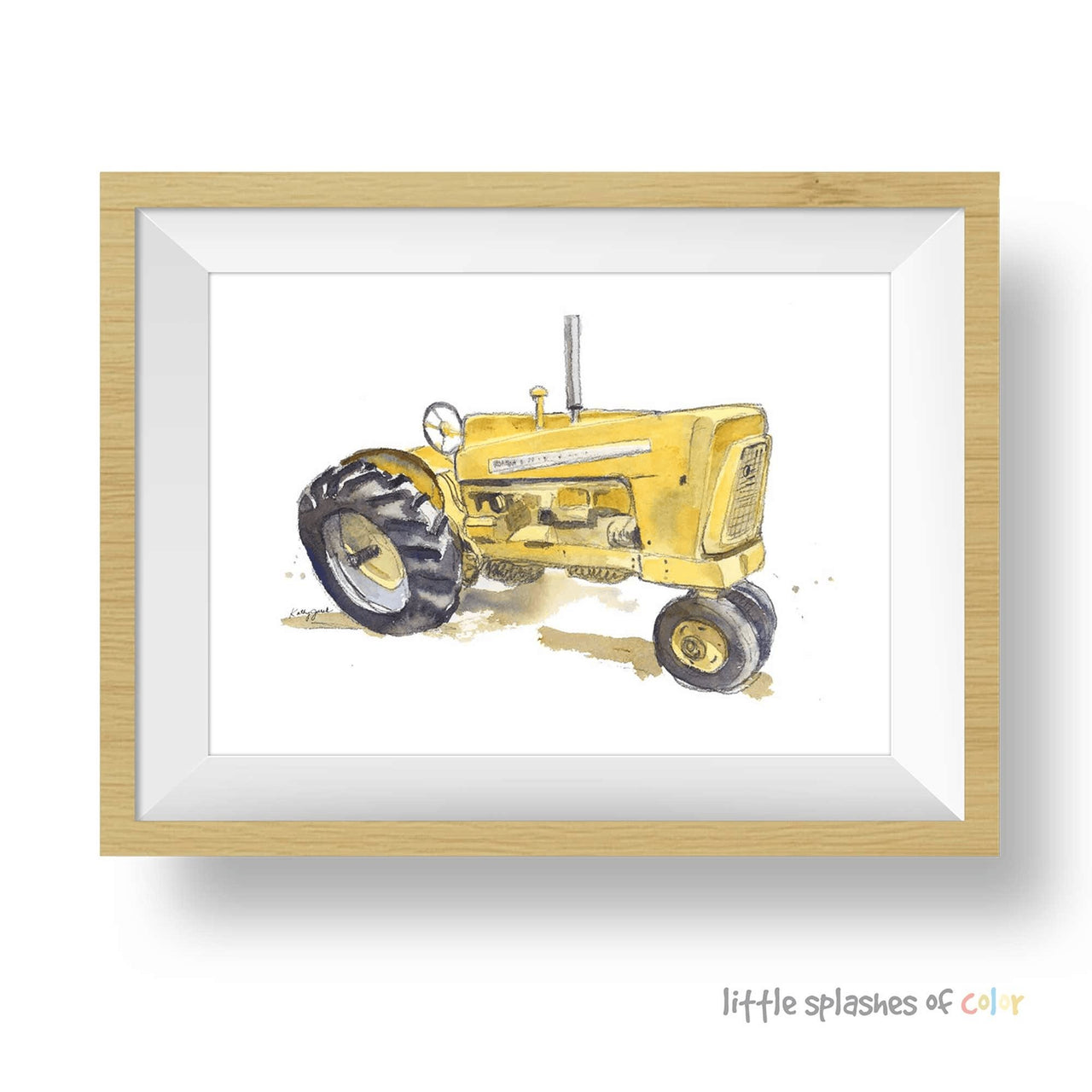 Yellow Tractor Print #1