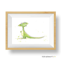 Thumbnail for Little Green Dragon Print