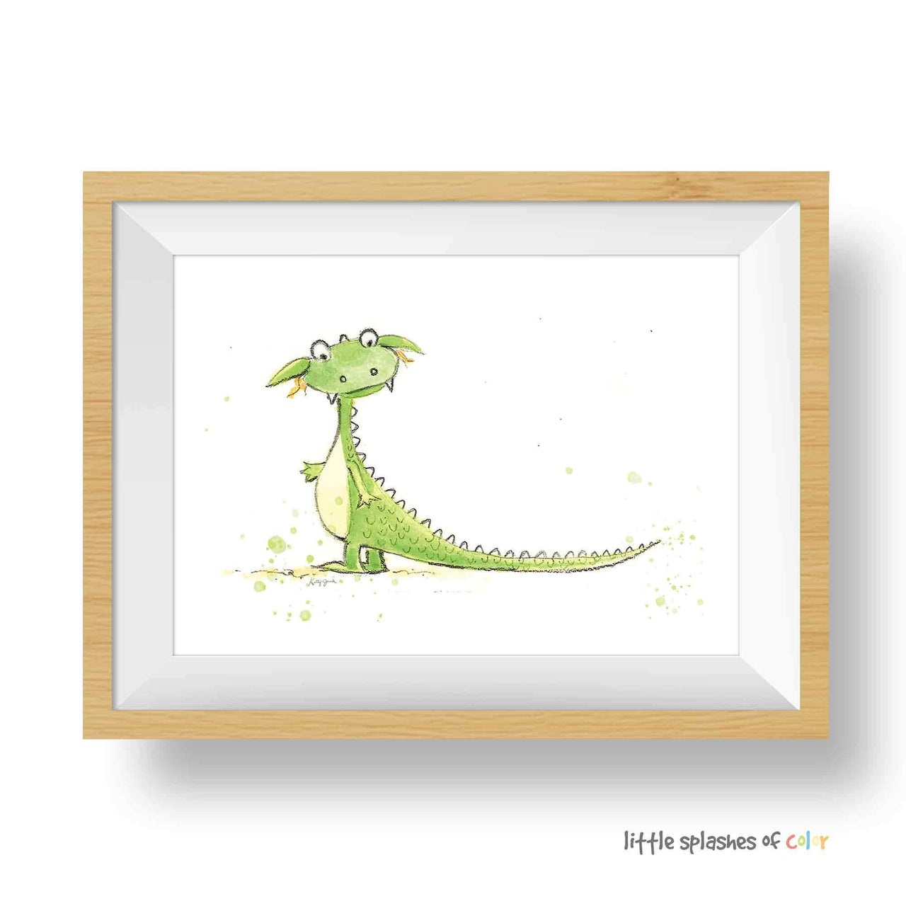 Little Green Dragon Print (download)