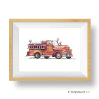 Thumbnail for Vintage Fire Truck Print