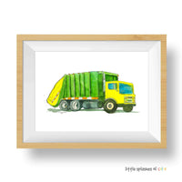 Thumbnail for Green Garbage Truck Print