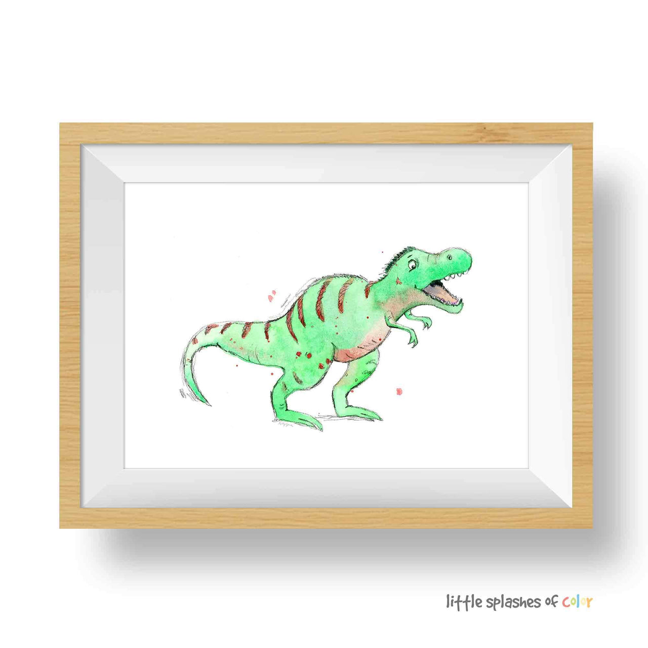 Green Tyrannosaurus Rex Print #3