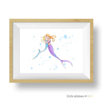Thumbnail for mermaid wall art for nursery