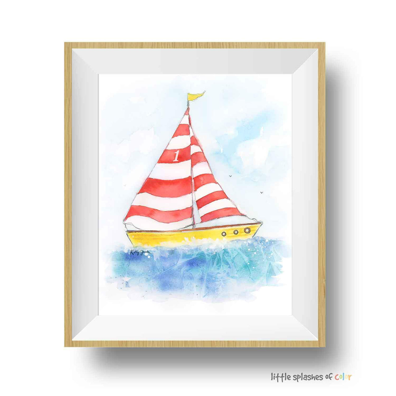 Red Sailboat Print