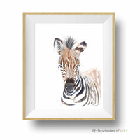 Thumbnail for Zebra Watercolor Art Print