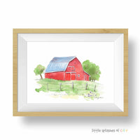 Thumbnail for Red Barn Art Print (download)