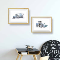 Thumbnail for cement mixer wall art for kids rooms