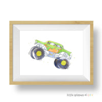 Thumbnail for Green Monster Truck Print (download)