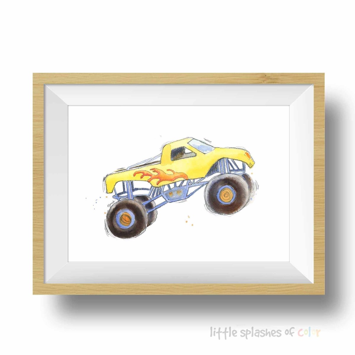 Yellow Monster Truck Print (download)