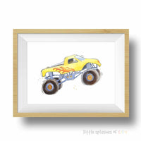 Thumbnail for Yellow Monster Truck Print (download)