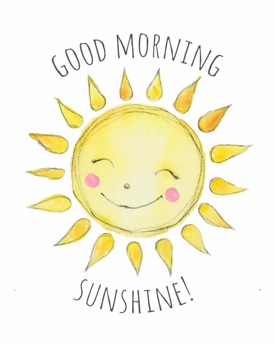 sun wall art print for kids rooms