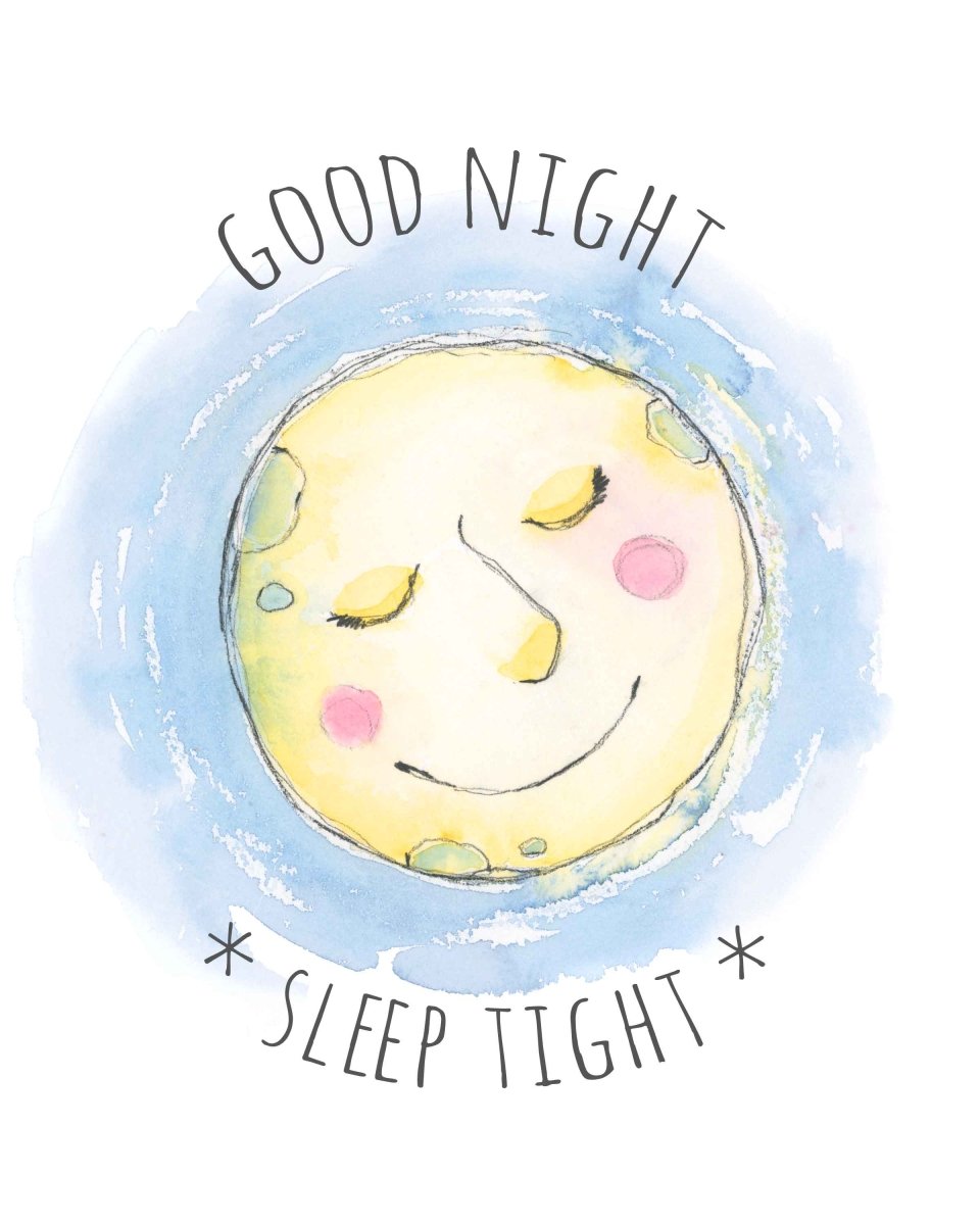 good night moon wall art for kids