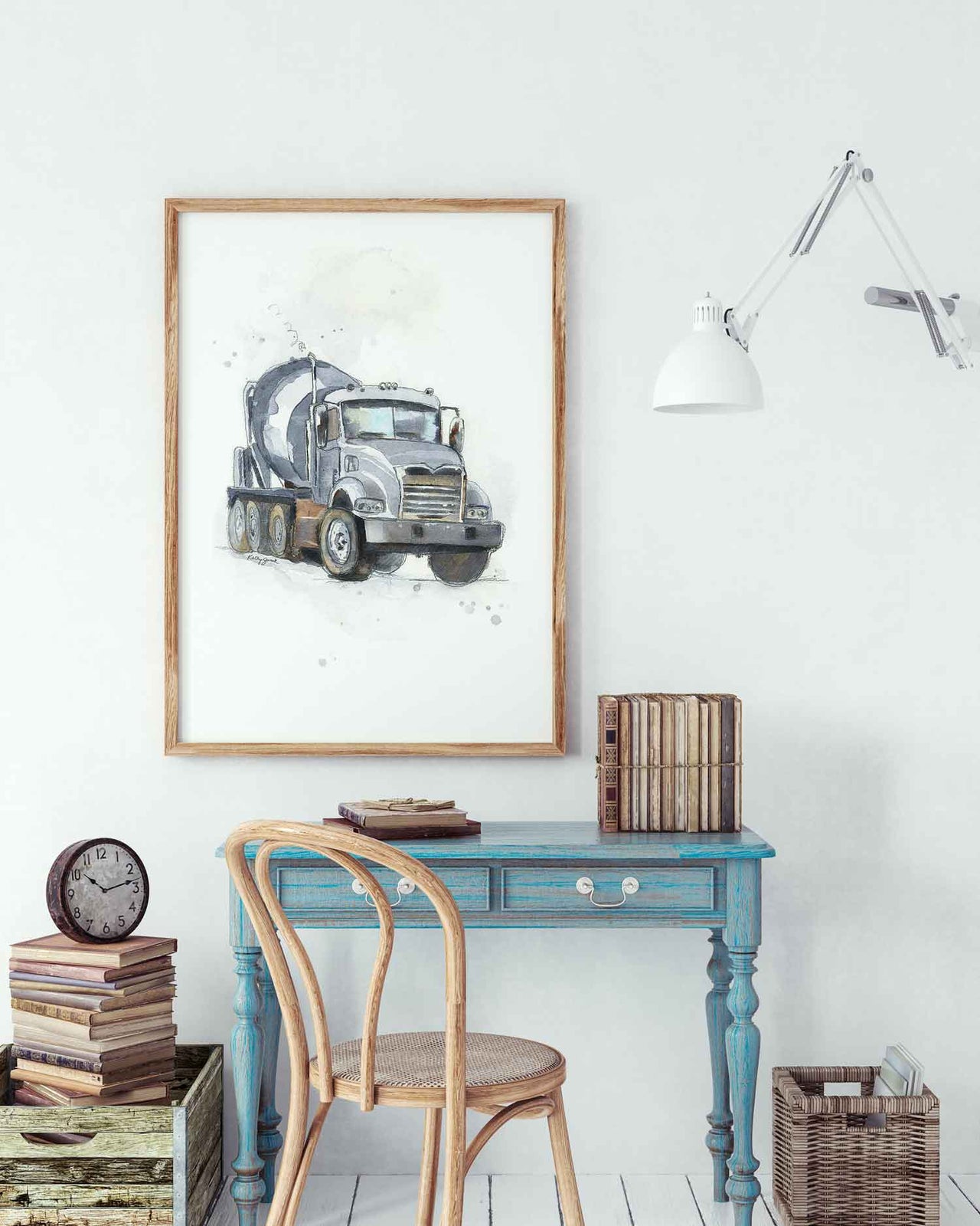 Gray Cement Mixer Print #2 (download)