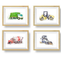Thumbnail for Green and White Garbage Truck Print