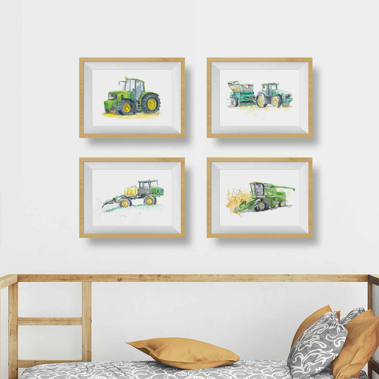 Green Tractor Print #13