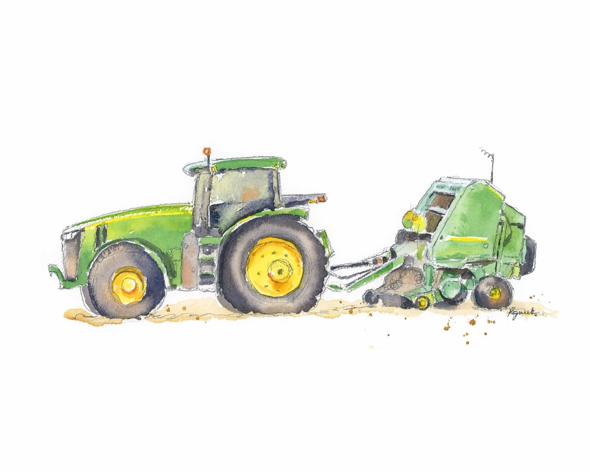 Green Tractor Print #15 (download)