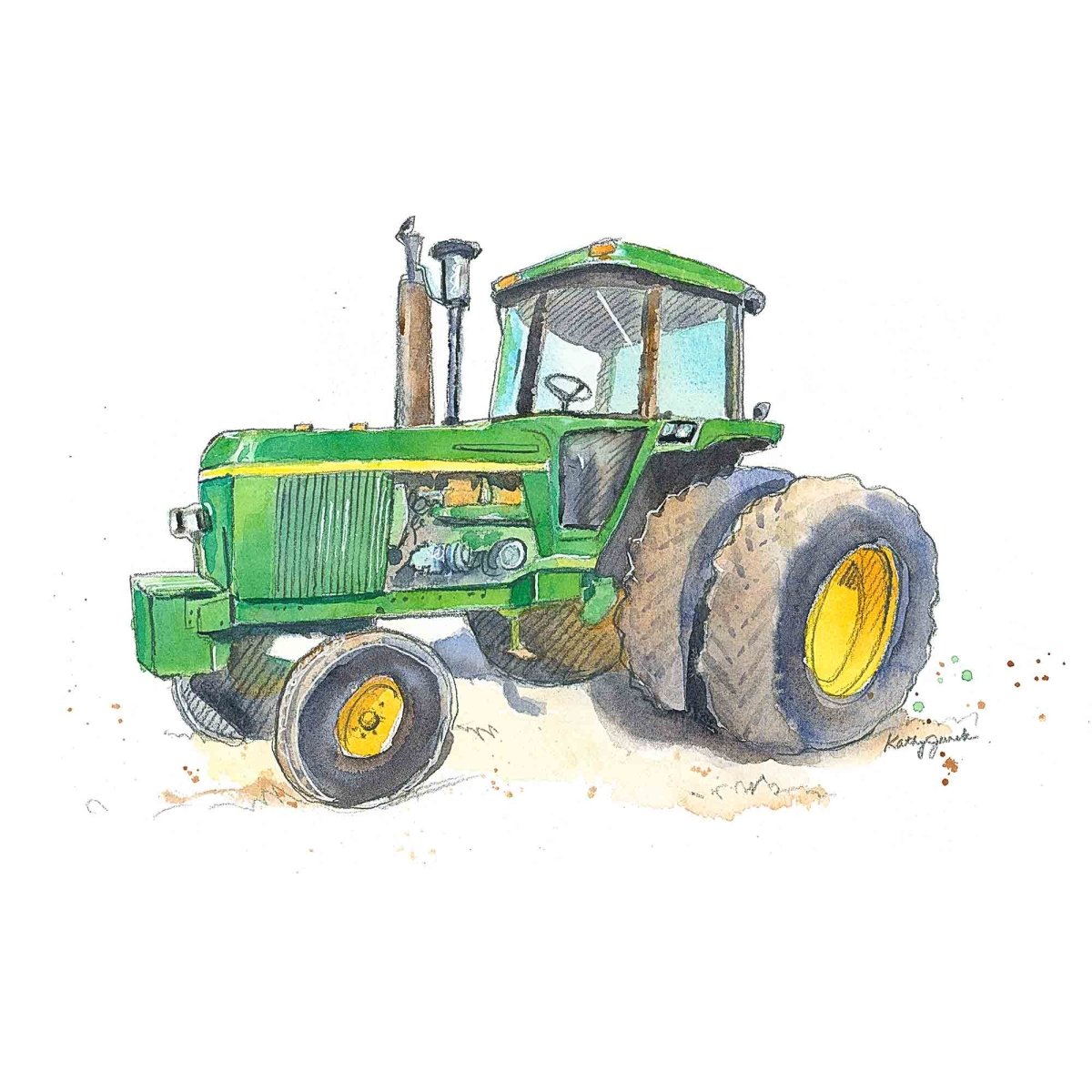 Green Tractor Print #6 (download)